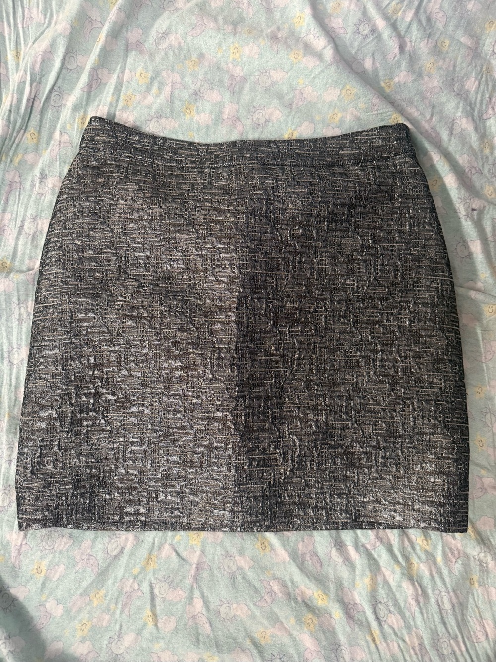 Banana Republic Black and Gray Tweed Pencil Skirt